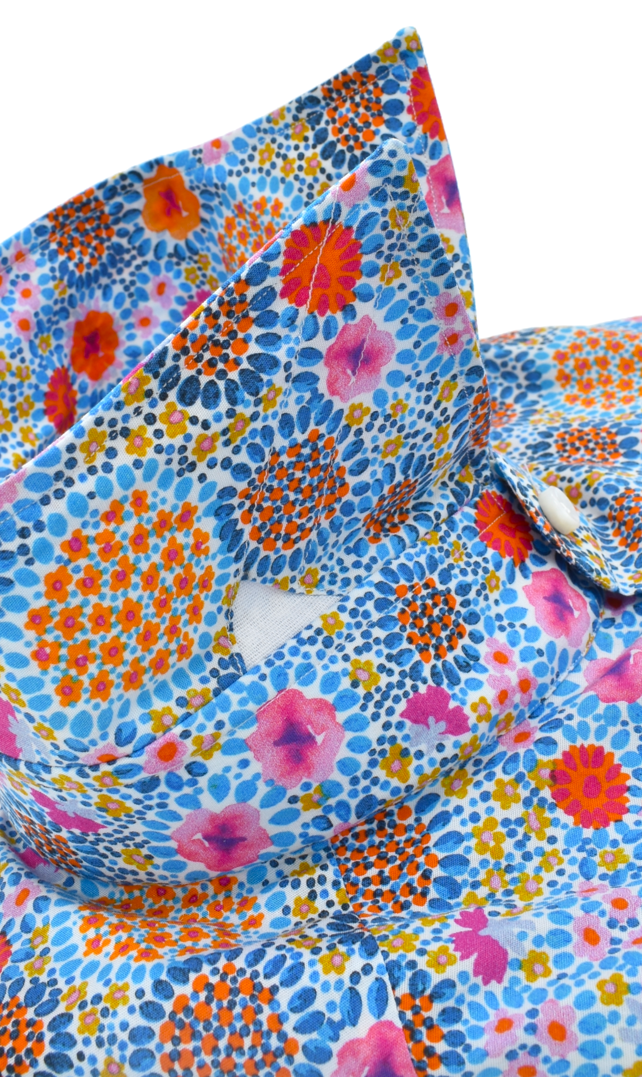 Hemd Handgemacht in Italien Slim Fit Blumen