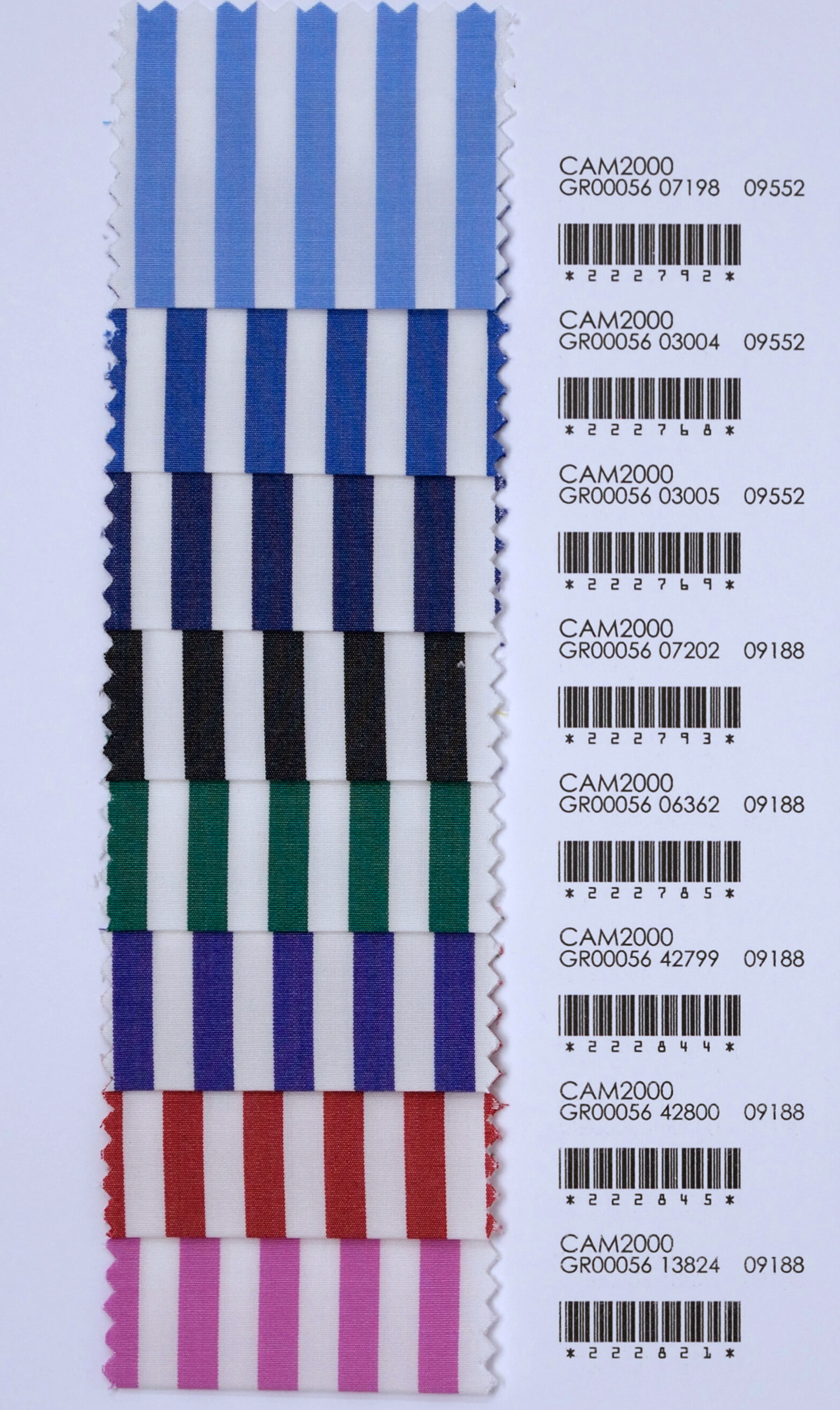 100/2 Vollzwirn. 100% Baumwolle. Handgemacht in Italien - Gestreift