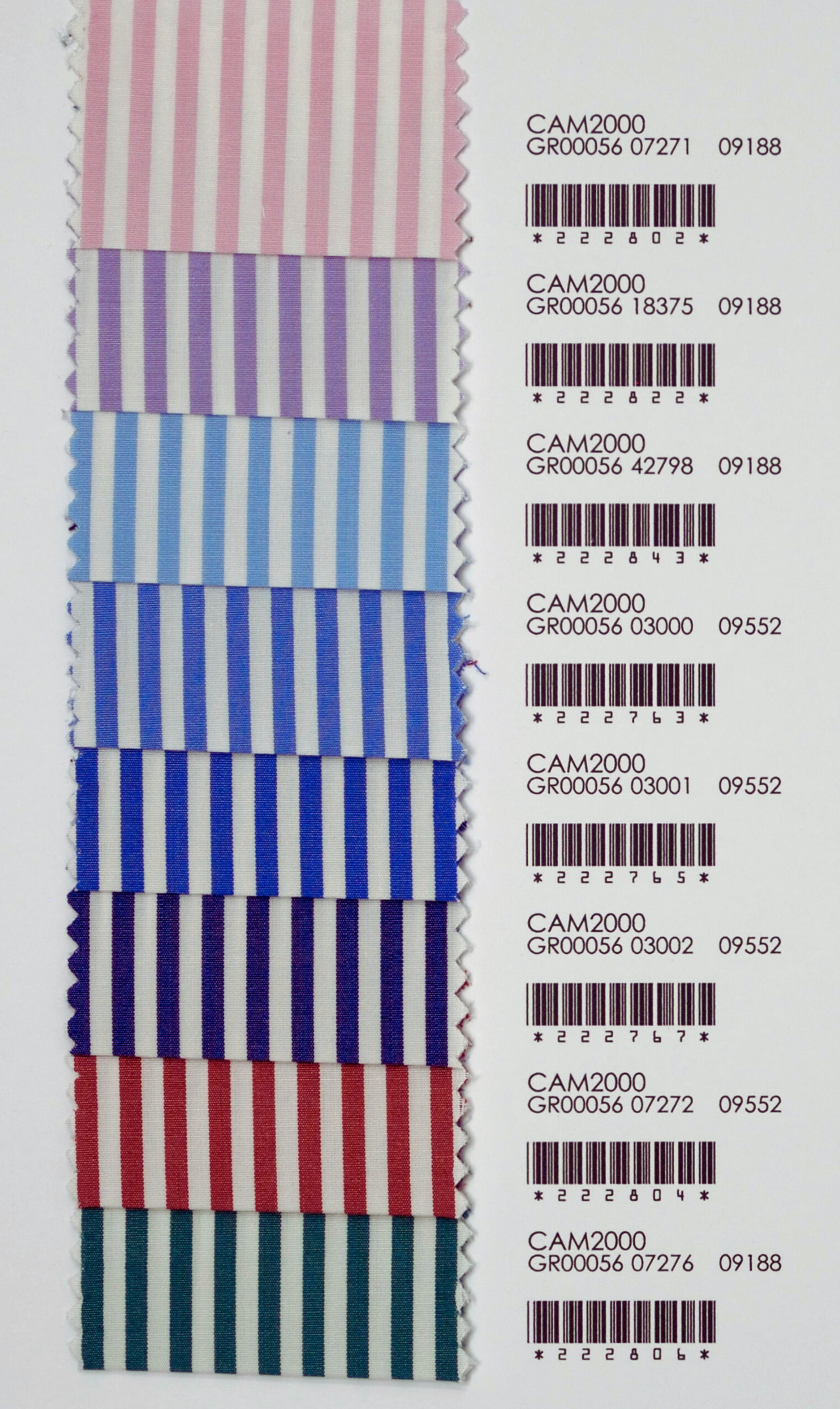 100/2 Vollzwirn. 100% Baumwolle. Handgemacht in Italien - Gestreift