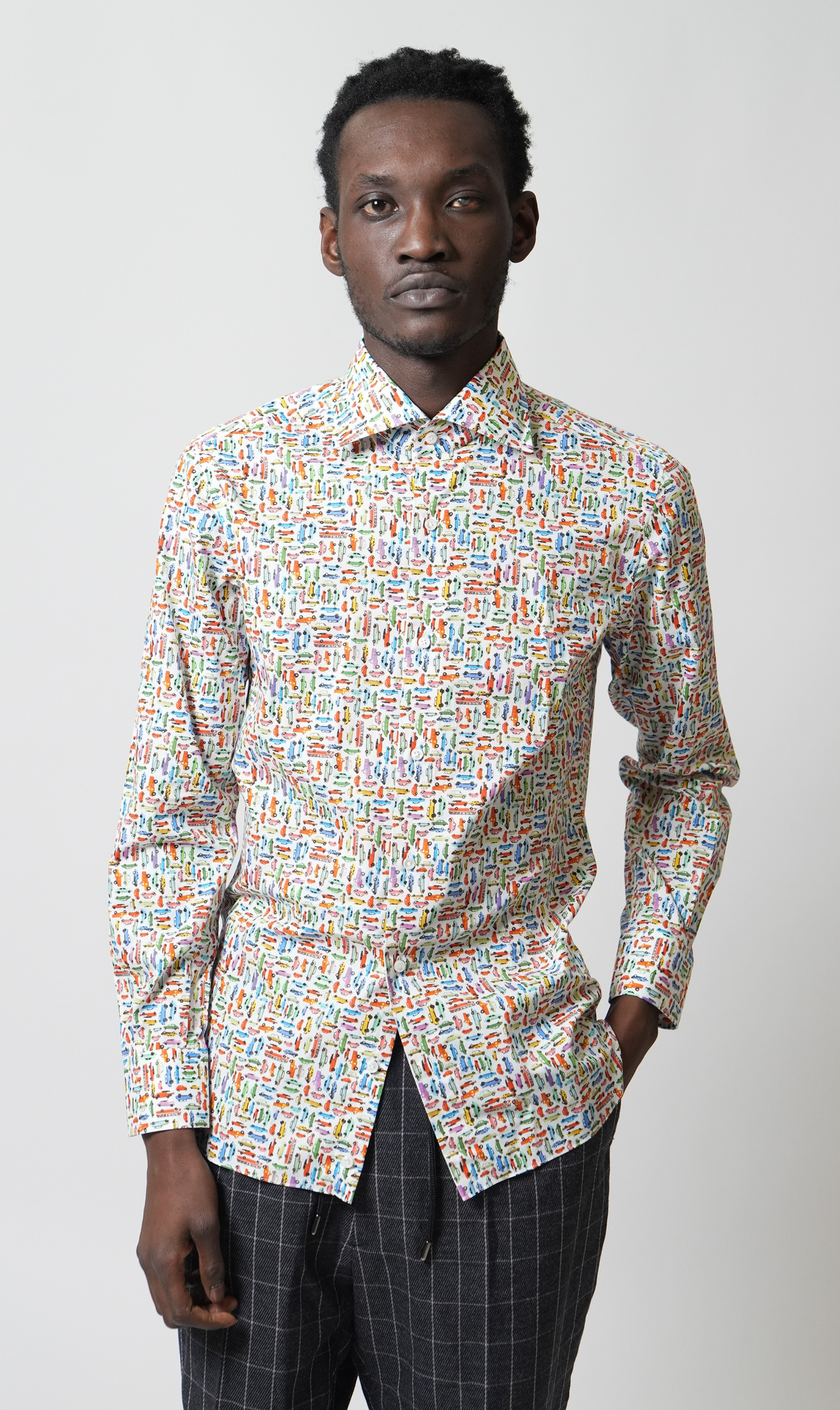 Hemd Handgemacht in Italien Slim Fit Autos