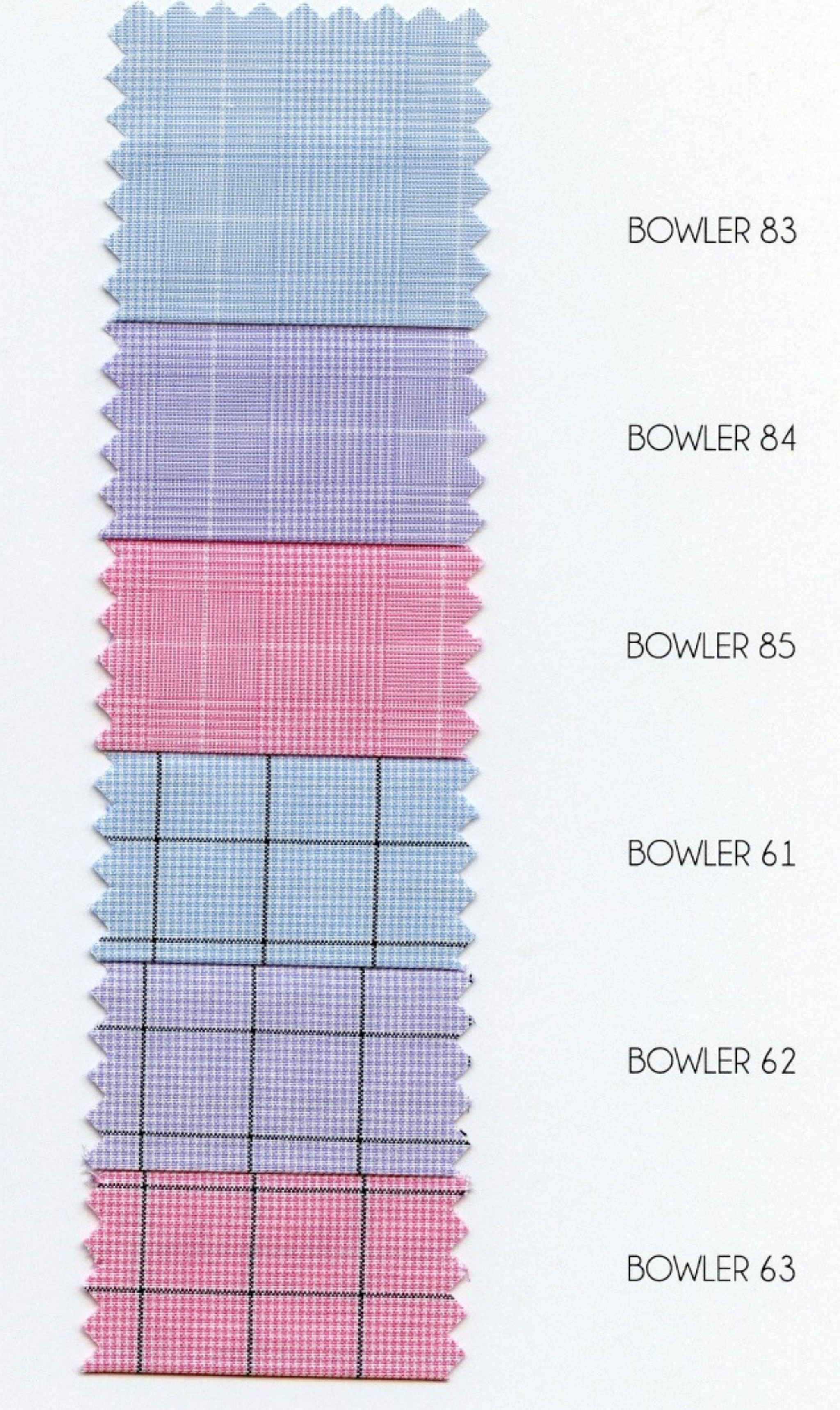 Mileta Bowler 120/2 Vollzwirn Popeline 100% Baumwolle Handgemacht in Italien - Kariert