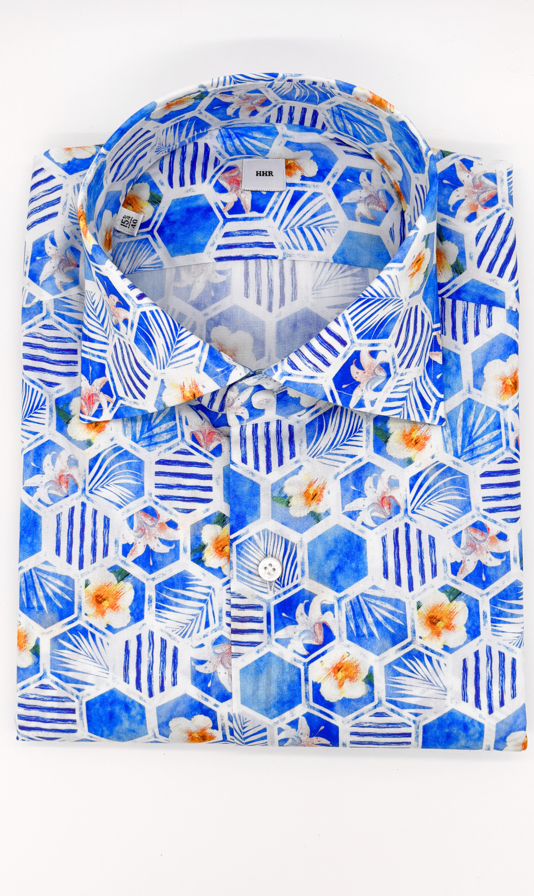 Hemd Handgemacht in Italien Slim Fit Blumen
