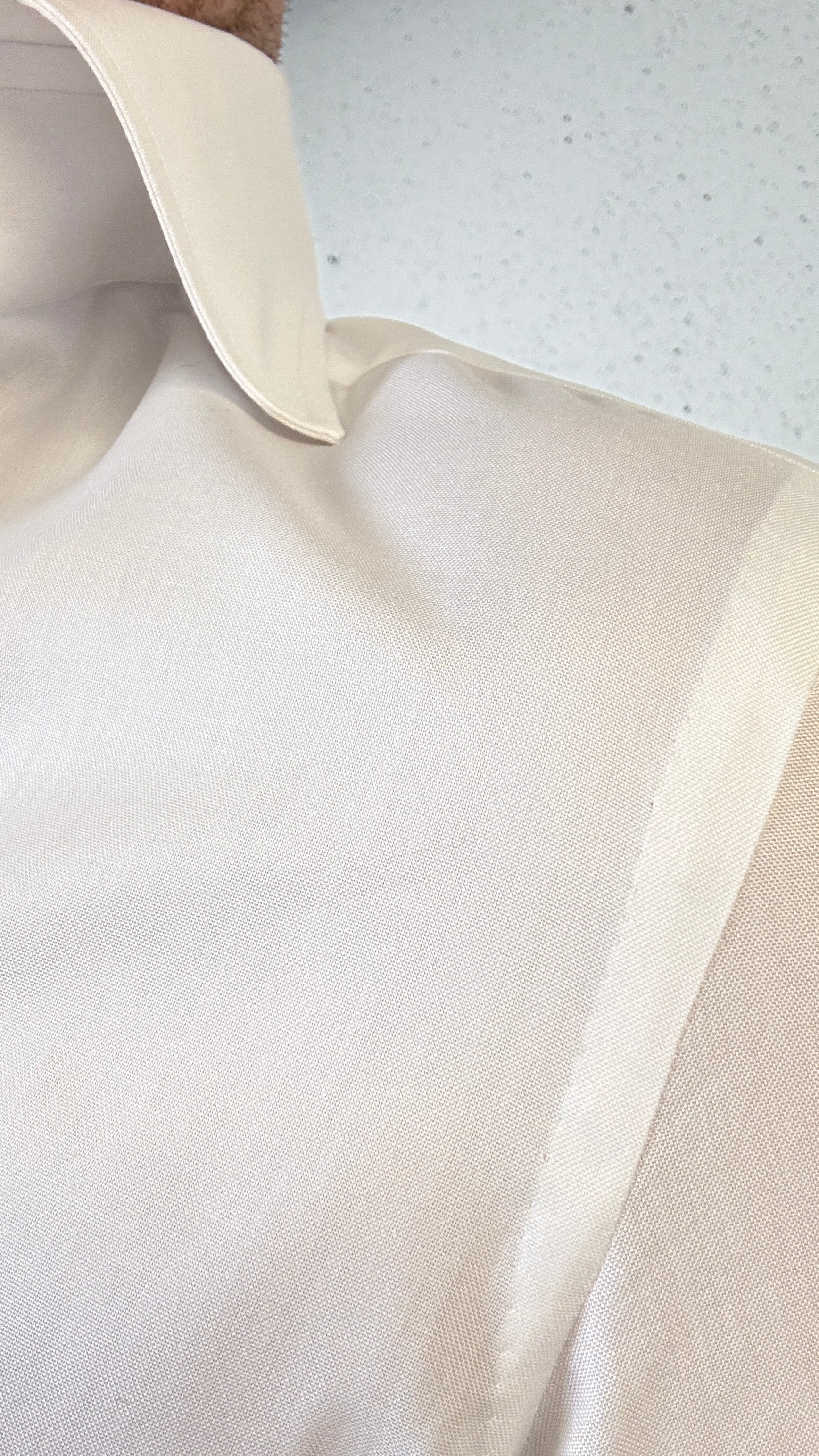 Hemd Handgemacht in Italien Vollzwirn Slim Fit Weiß