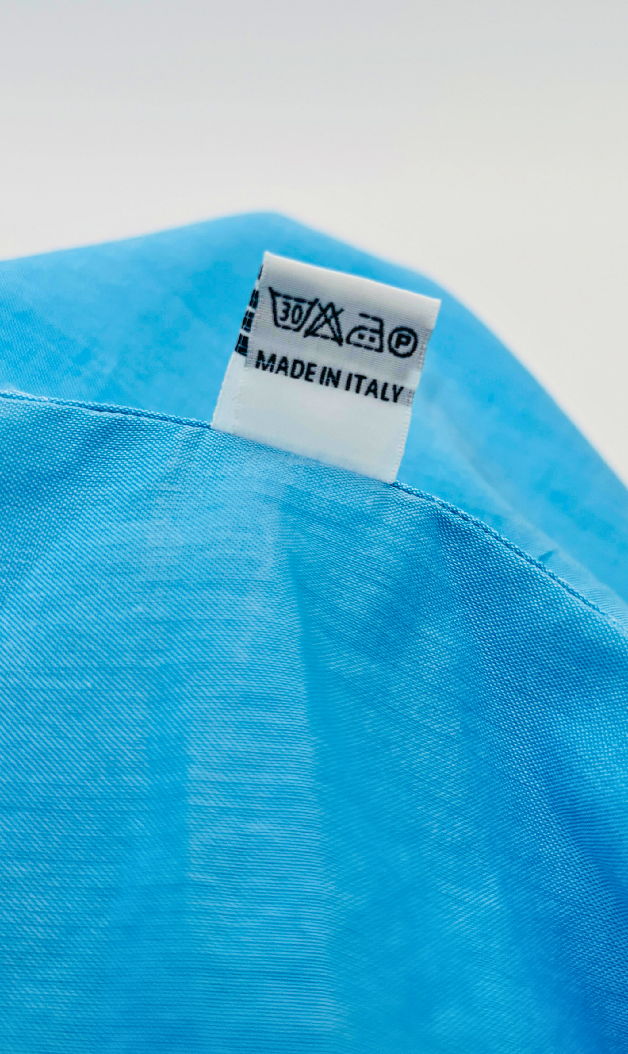 Hemd Handgemacht in Italien 100/2 Vollzwirn Slim Fit Blau