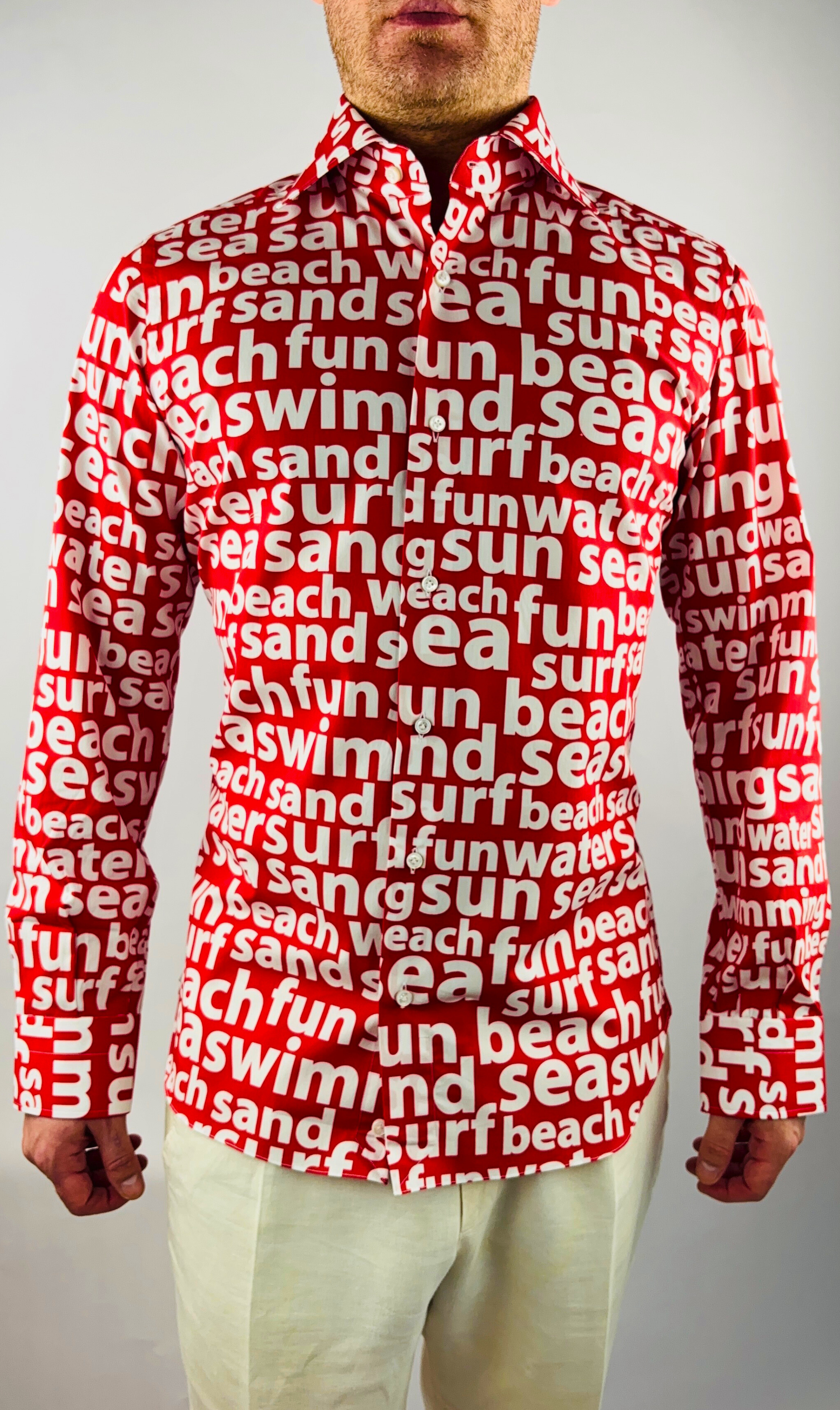 Hemd Handgemacht in Italien Slim Fit Surfer