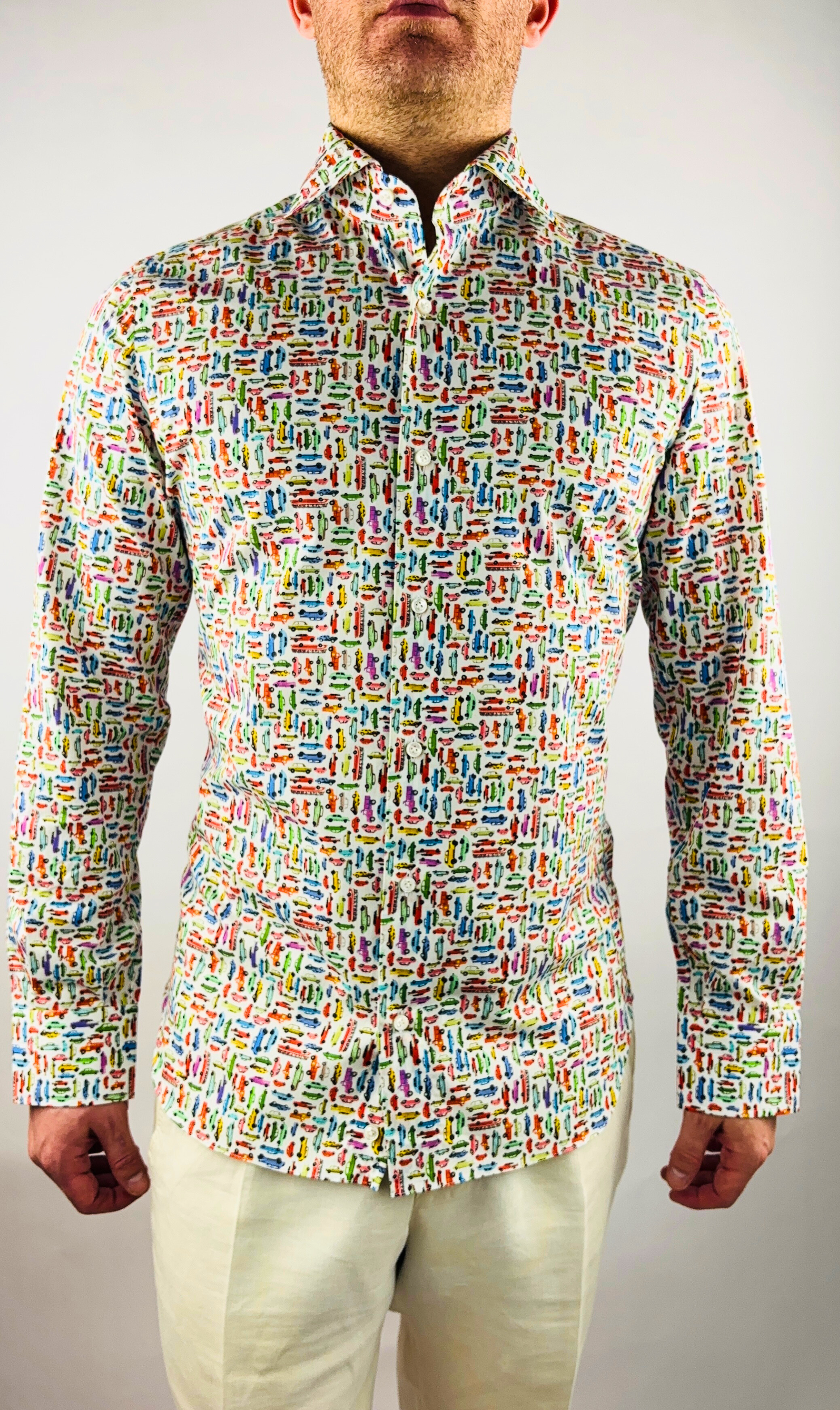 Hemd Handgemacht in Italien Slim Fit Autos