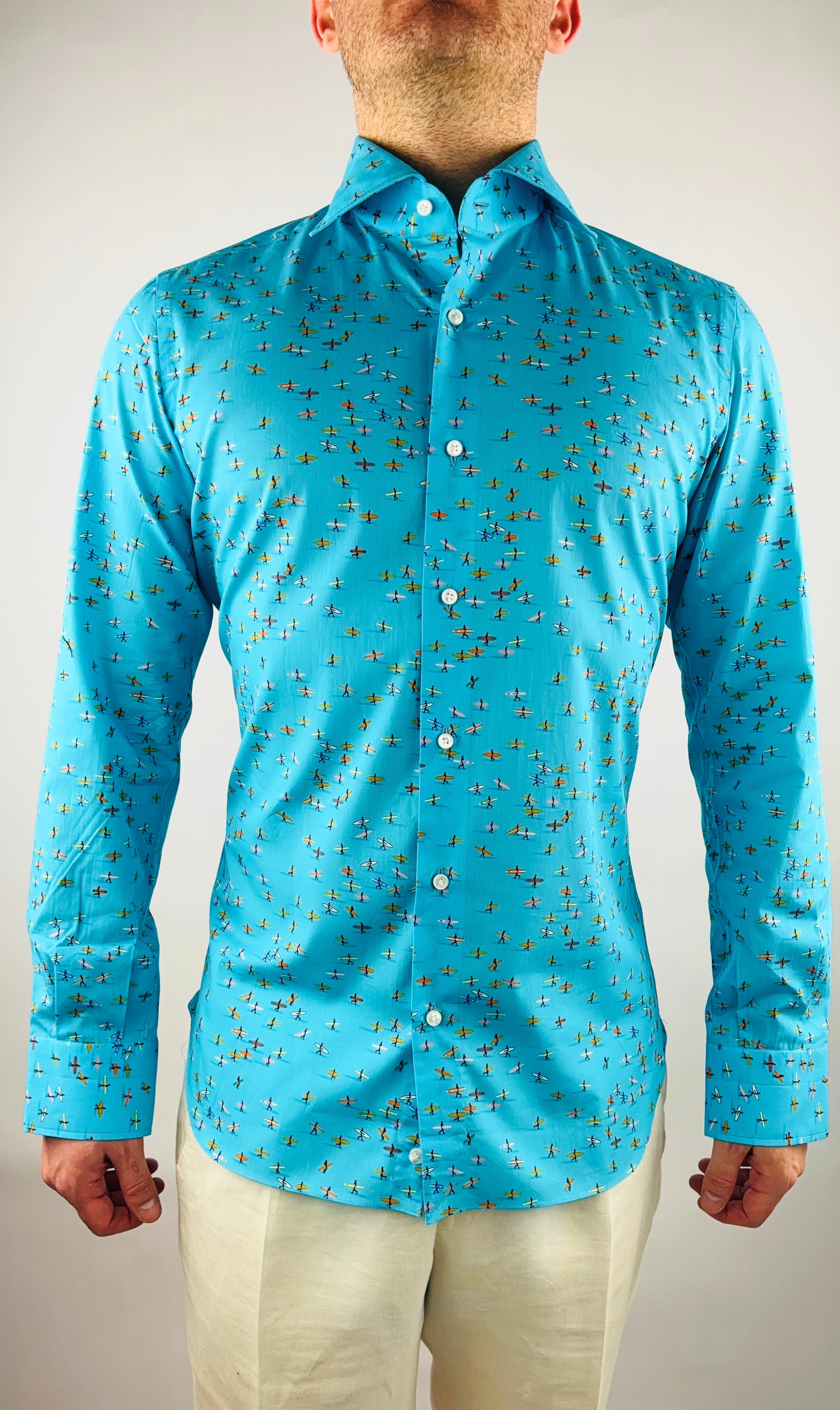 Hemd Handgemacht in Italien Slim Fit Surfer